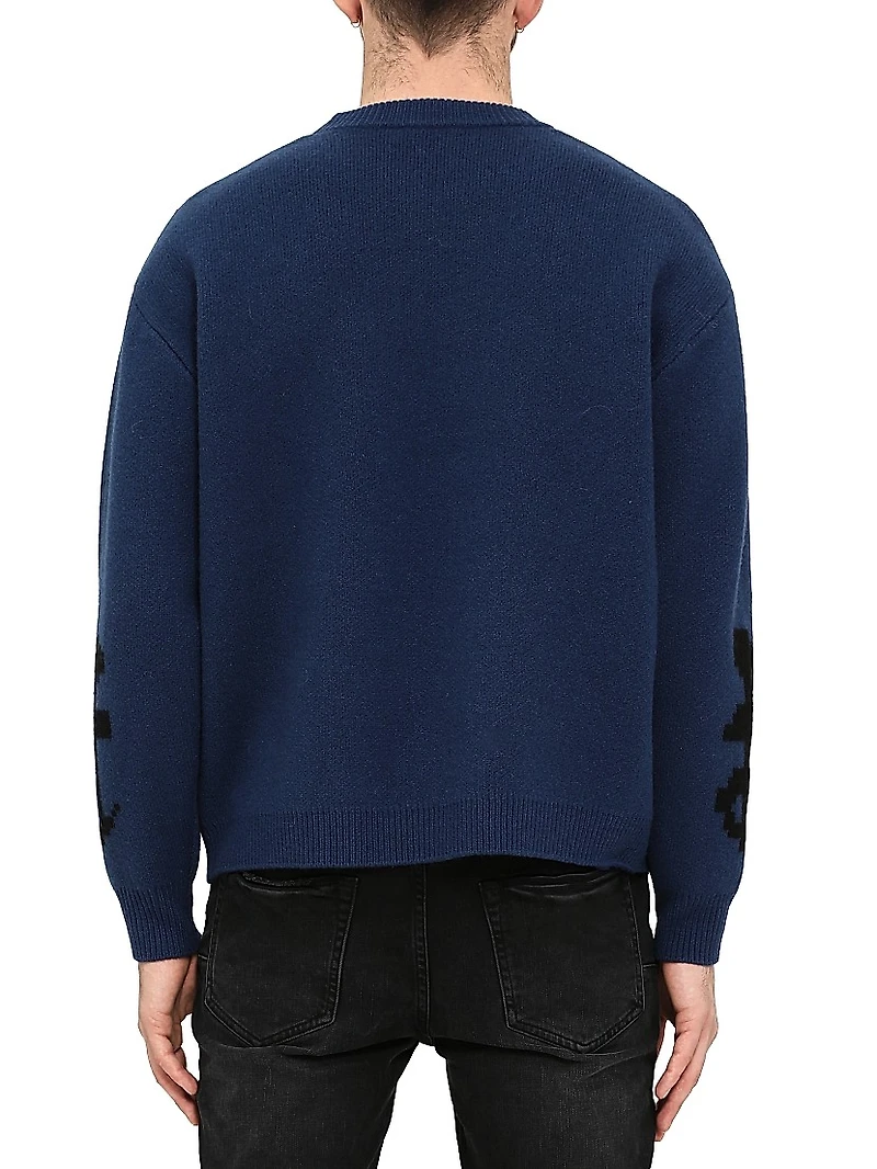 Logo Jacquard Wool Sweater