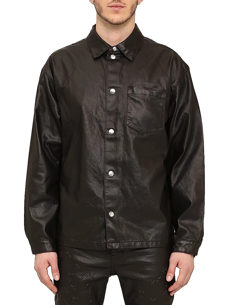 Monogram-Embossed Long-Sleeve Shirt