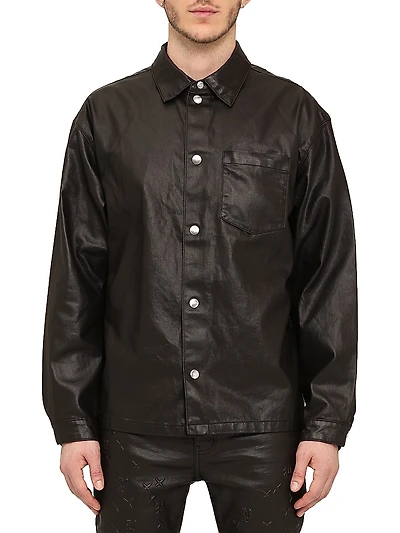 Monogram-Embossed Long-Sleeve Shirt