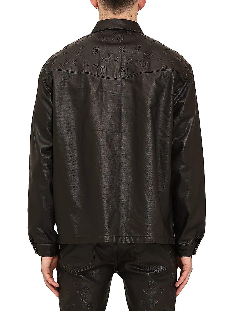 Monogram-Embossed Long-Sleeve Shirt