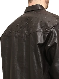 Monogram-Embossed Long-Sleeve Shirt