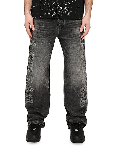 Traced Gothic Wordmark Jeans
