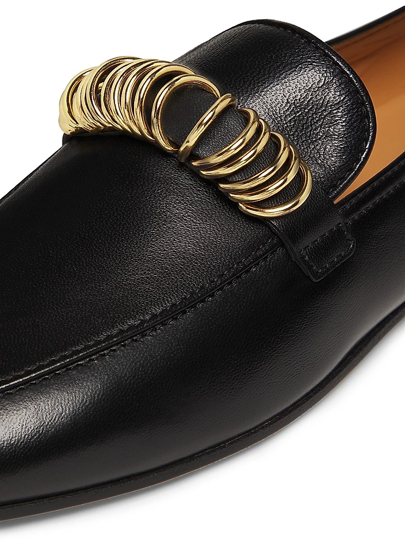Ring Leather Loafers