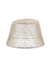 Lamé Nappa Leather Bucket Hat