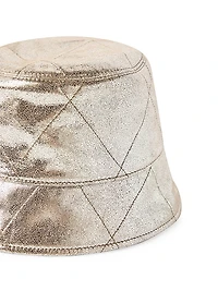 Lamé Nappa Leather Bucket Hat