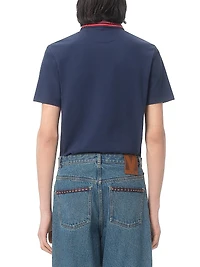 Cotton Piqué Polo Shirt with VG Embroidery