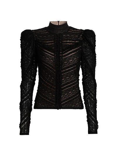 Mito Ruffle & Lace Top