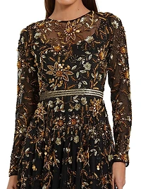 Embellished Chiffon Gown