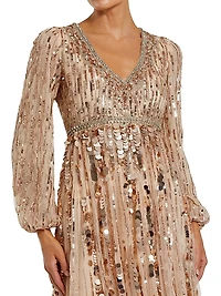 Sequin-Embellished Gown