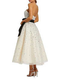 Bandeau Beaded Midi-Dress