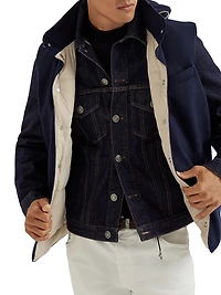 Bonded Wool Beaver Cloth Down Vest