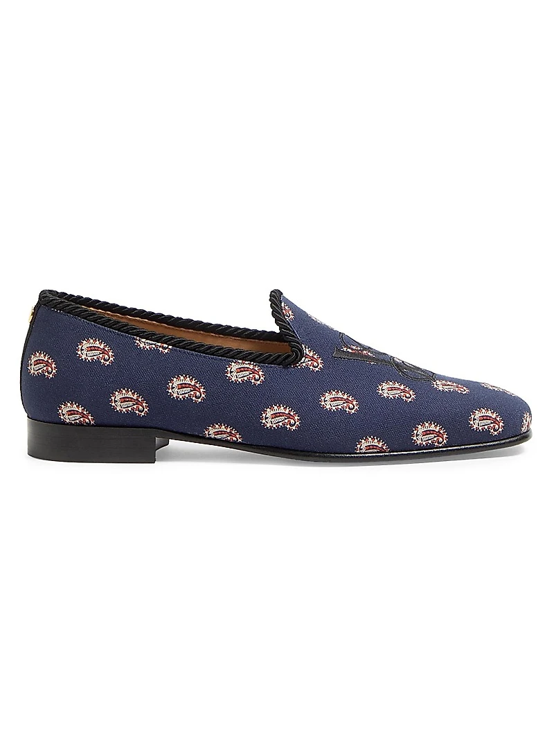 Les Alcôvettes Loafers Voyage Imaginaire Canvas Fabric
