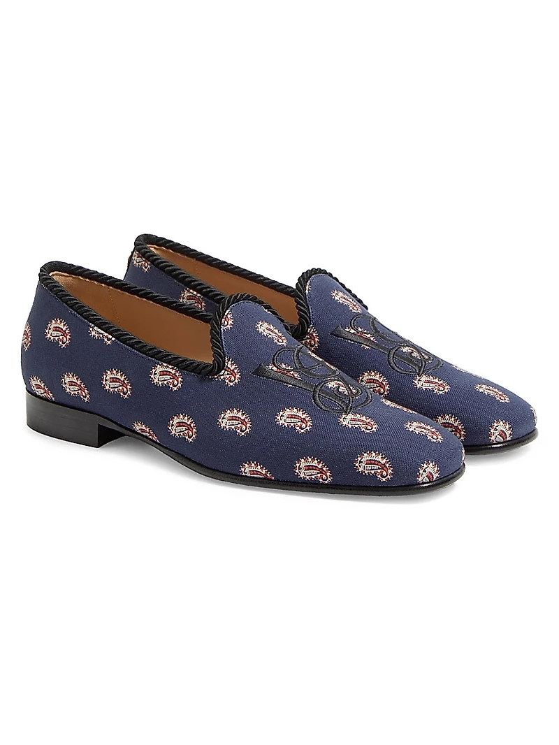 Les Alcôvettes Loafers Voyage Imaginaire Canvas Fabric