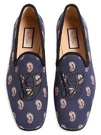 Les Alcôvettes Loafers Voyage Imaginaire Canvas Fabric