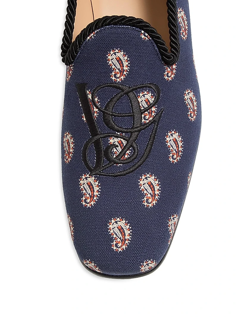 Les Alcôvettes Loafers Voyage Imaginaire Canvas Fabric