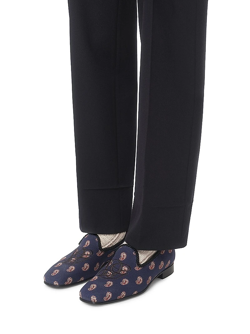 Les Alcôvettes Loafers Voyage Imaginaire Canvas Fabric