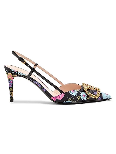 VLogo 80MM Signature Slingback Pumps