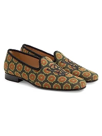 Les Alcôvettes Loafers Jacquard Fabric