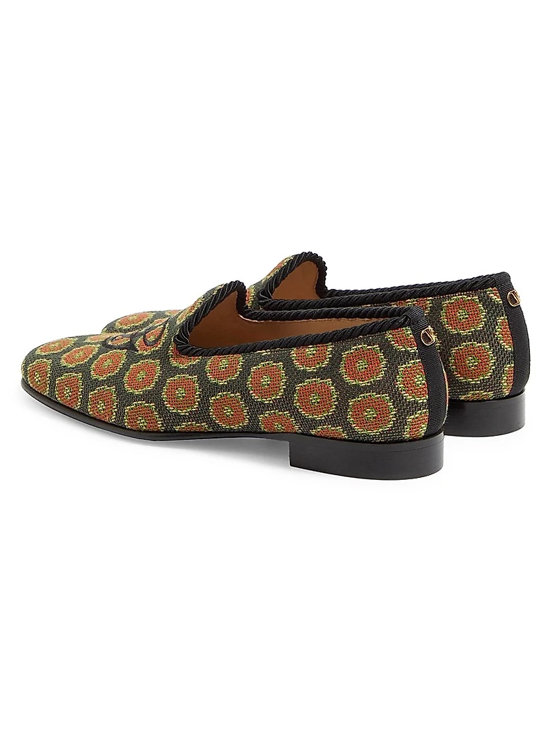 Les Alcôvettes Loafers Jacquard Fabric
