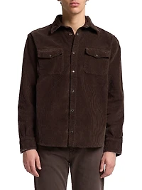 Stretch-Cotton Corduroy Button-Front Shirt