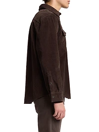 Stretch-Cotton Corduroy Button-Front Shirt