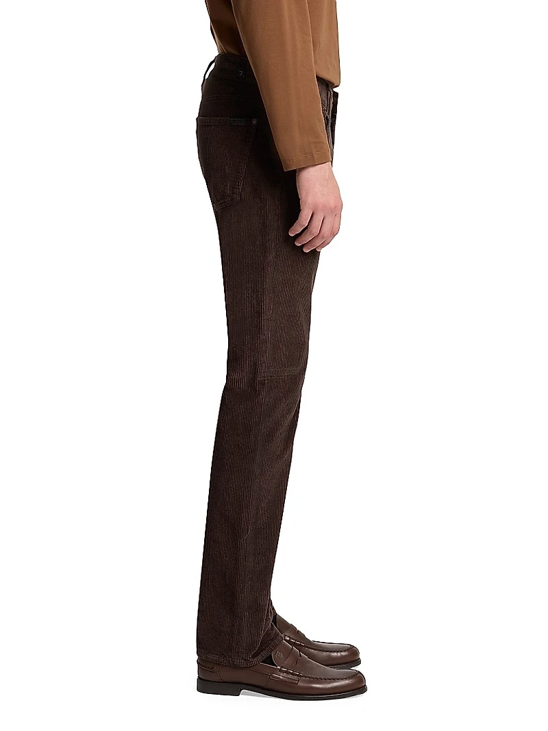 Stretch-Cotton Corduroy Straight-Leg Pants