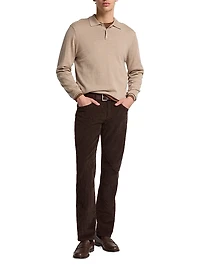 Stretch-Cotton Corduroy Straight-Leg Pants