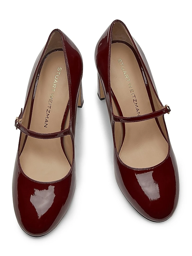 Babette 85MM Patent Leather Mary Jane Pumps