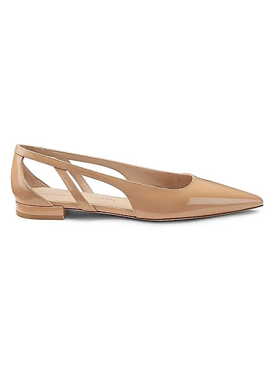 Flat Stuart Power Patent Leather Cut-Out Flats