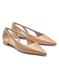 Flat Stuart Power Patent Leather Cut-Out Flats