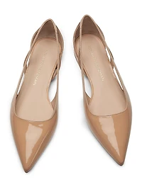 Flat Stuart Power Patent Leather Cut-Out Flats