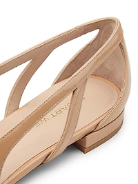 Flat Stuart Power Patent Leather Cut-Out Flats