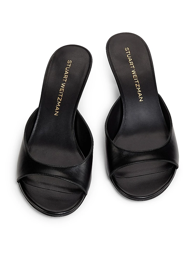 Nudist Finesse 50MM Leather Kitten-Heel Sandals