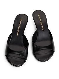 Nudist Finesse 50MM Leather Kitten-Heel Sandals