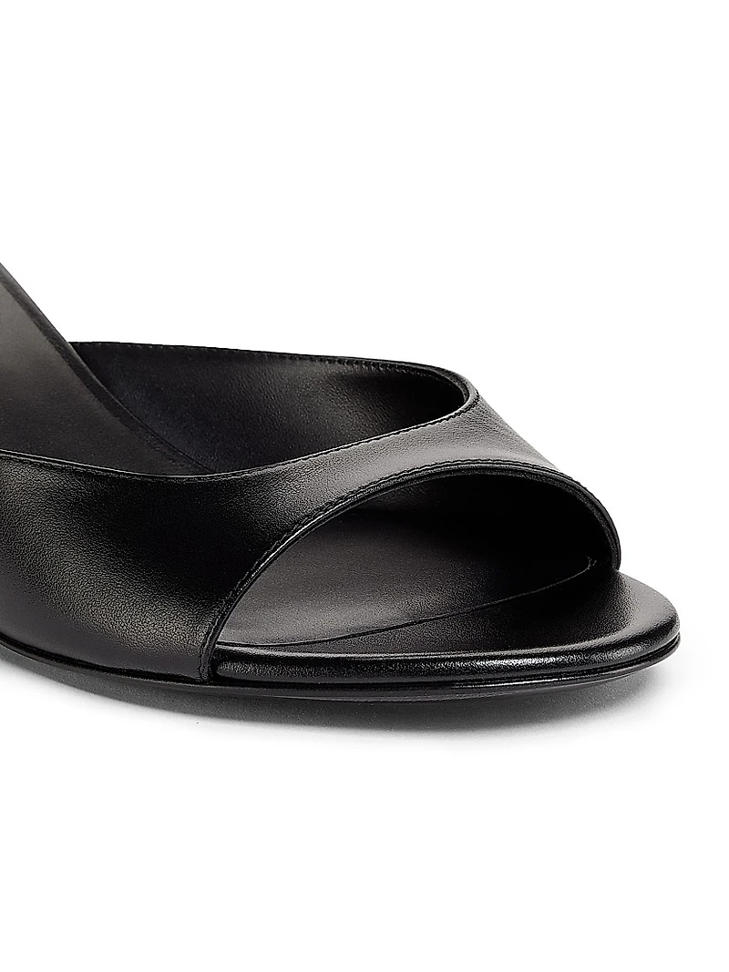 Nudist Finesse 50MM Leather Kitten-Heel Sandals