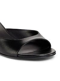 Nudist Finesse 50MM Leather Kitten-Heel Sandals