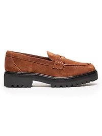 Agathea 40MM Suede Lug-Sole Loafers