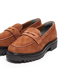 Agathea 40MM Suede Lug-Sole Loafers