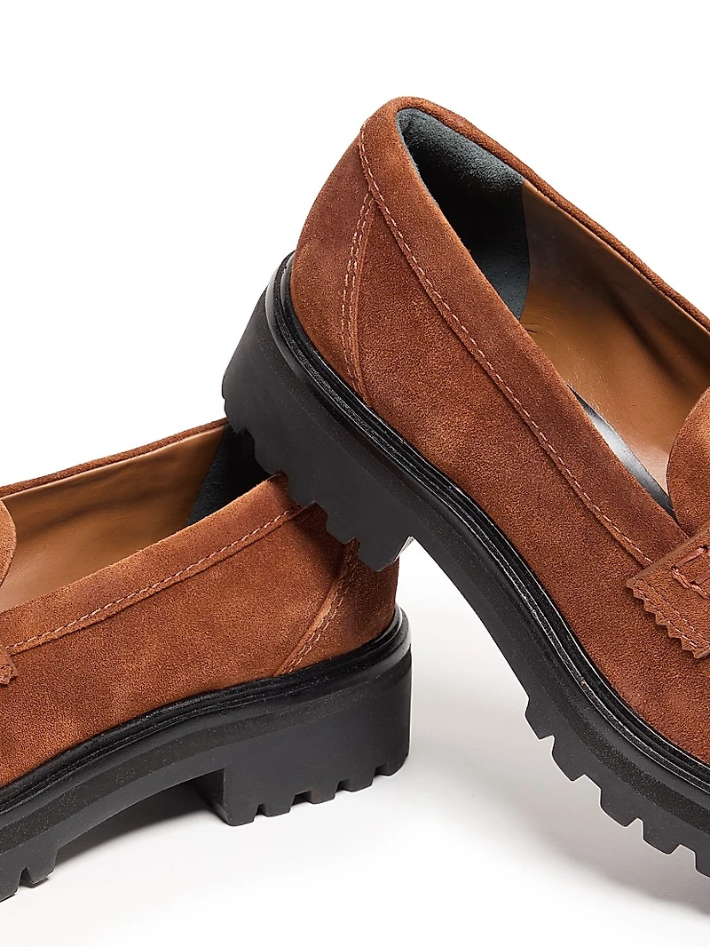 Agathea 40MM Suede Lug-Sole Loafers