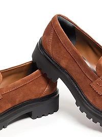 Agathea 40MM Suede Lug-Sole Loafers