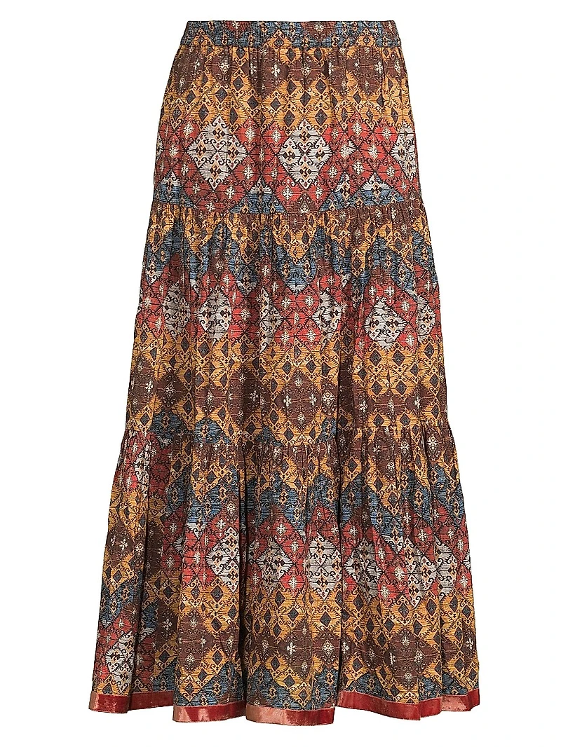 Frilly Tiered Cotton Skirt
