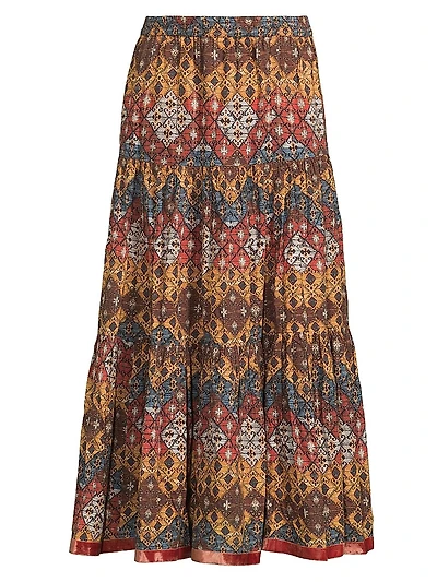 Frilly Tiered Cotton Skirt