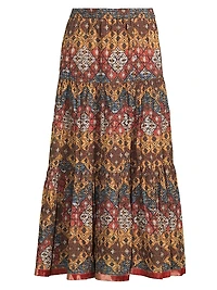 Frilly Tiered Cotton Skirt