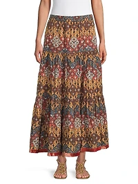 Frilly Tiered Cotton Skirt