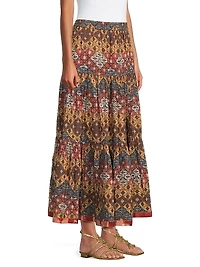 Frilly Tiered Cotton Skirt