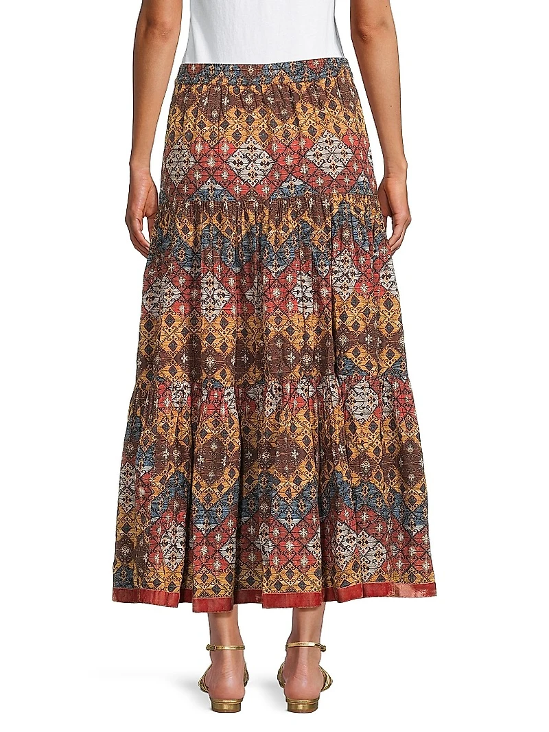 Frilly Tiered Cotton Skirt