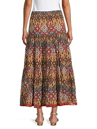 Frilly Tiered Cotton Skirt