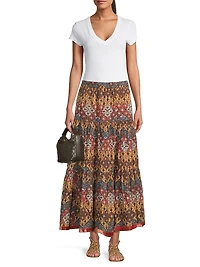 Frilly Tiered Cotton Skirt