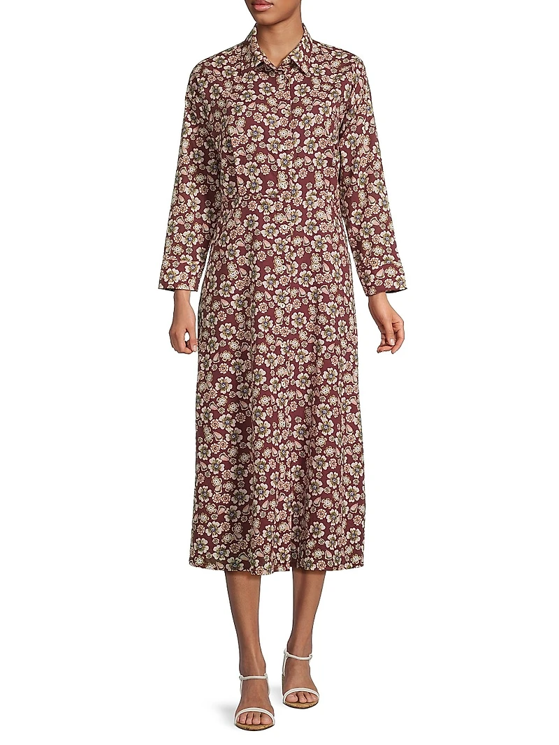 Jodpur Cotton Maxi Shirtdress