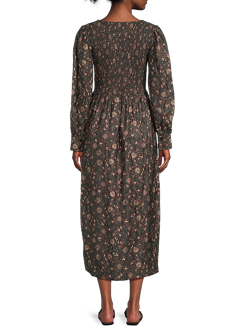 Iceland Smocked Cool Midi-Dress